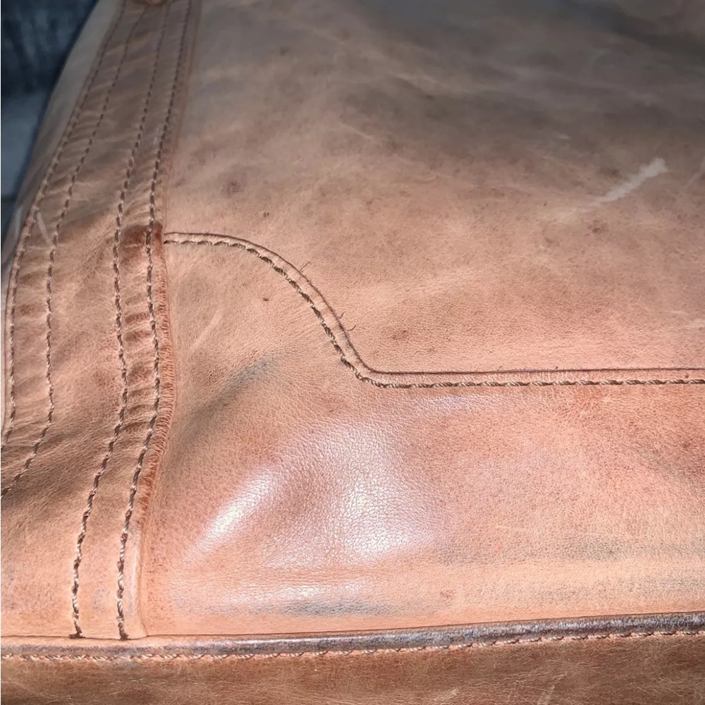 🤍🌷🤍FRYE MELISSA DISTRESSED LEATHER SHOULDER BAG Dusty Rose $388 - Picture 8 of 12